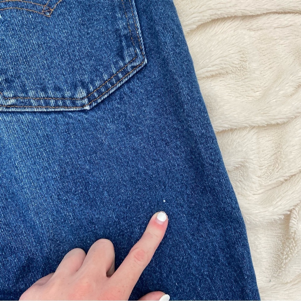 Levi's 1998 Orange Tab vintage straight leg jeans dark wash 38x30 - Picture 10 of 10